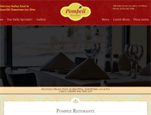 Tablet Screenshot of pompeiiristorante.com